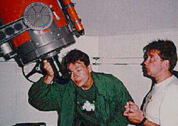 Zwei burgenländische Hobby-Astronomen am C 14 der Sternwarte Perth